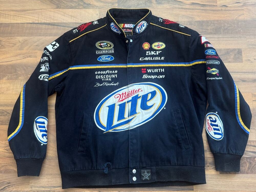 JH Design Keselowski Miller Lite NASCAR Racing Jacket XL